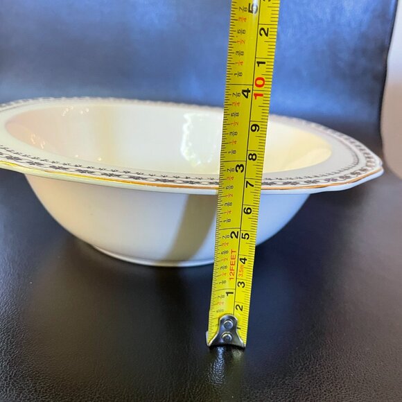 Vintage ALFRED MEAKIN Gold Crown Semi-porcelain serving bowl 18K Gold - Picture 7 of 11